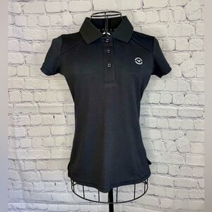 VIRUS black fitted polo shirt